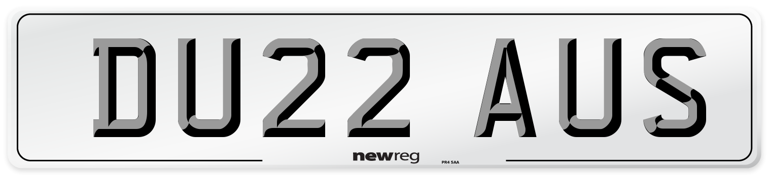 DU22 AUS Number Plate from New Reg